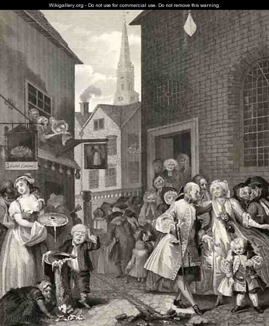 Times of the Day Noon from The Works of William Hogarth - William Hogarth