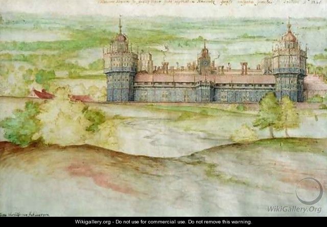 View of Nonsuch Palace in Surrey - Joris Hoefnagel