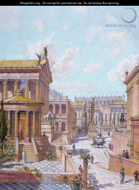 The Roman Forum of Antiquity - Theodor Josef Hubert Hoffbauer