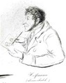 Self portrait of Hoffmann depicting himself making a self portrait - (after) Hoffmann, Ernst Theodor Wilhelm