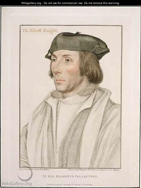 Sir Thomas Elyot c 1490-1546 - (after) Holbein the Younger, Hans