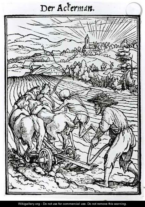 Death and the Ploughman - (after) Holbein the Younger, Hans