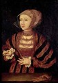 Portrait of Anne of Cleves 1515-57 Fourth wife of Henry VIII of England - (after) Holbein the Younger, Hans