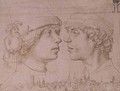 Portraits of Two Youths a Dwarf and a Townscape - (after) Holbein the Younger, Hans