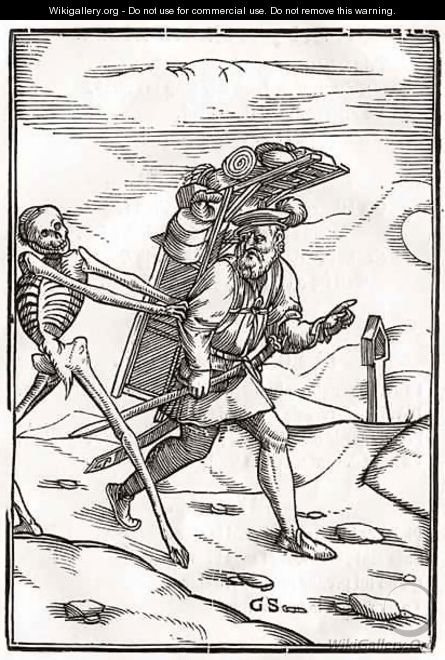 Death comes to the Pedlar - (after) Holbein the Younger, Hans
