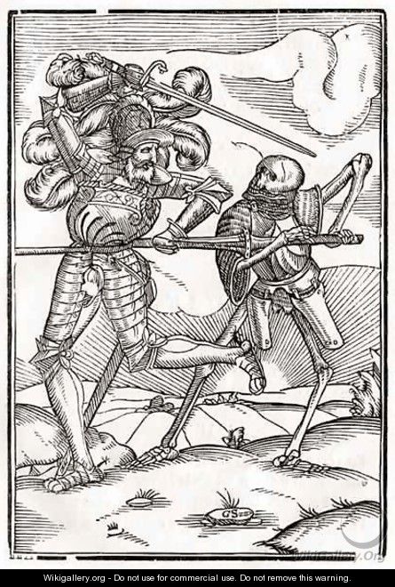 Death comes to the Knight or Count - (after) Holbein the Younger, Hans