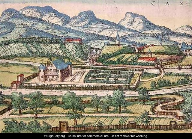 Detail of a View of Kassel from Civitates orbis terrarum - Franz Hogenberg
