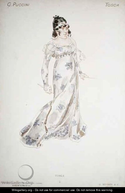 Costume design in Tosca by Giacomo Puccini - Adolf Hohenstein