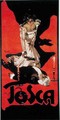 Poster advertising a performance of Tosca - Adolf Hohenstein