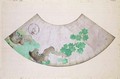 Fan with maple design - Sakai Hoitsu