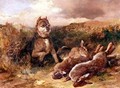 A West Country Terrier with Game - Heywood Hardy