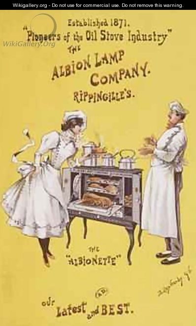 Advertisement for The Albionette oven - Dudley Hardy