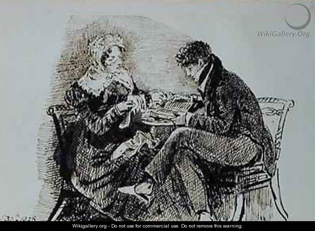 Man and Woman Reading at a Table - John Harden