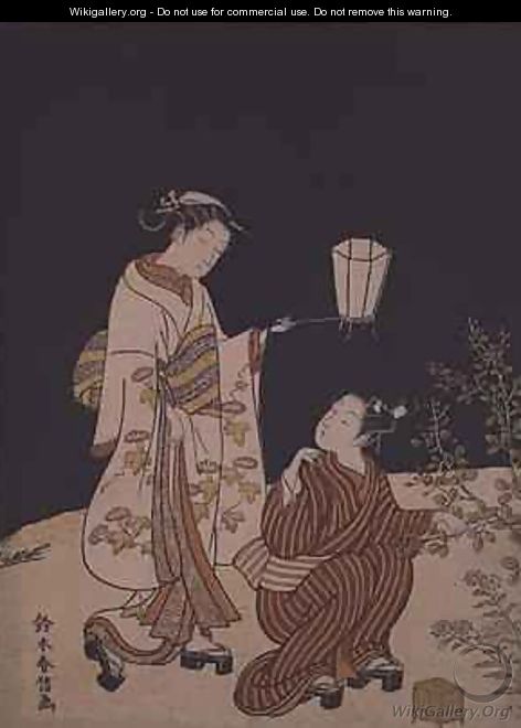 Collecting insects by lamplight - Suzuki Harunobu