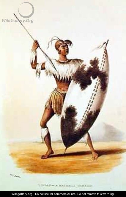 Lingap a Matabili Warrior - William Cornwallis Harris