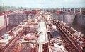 The Gatun Locks during construction of the Panama Canal - Earle Harrison