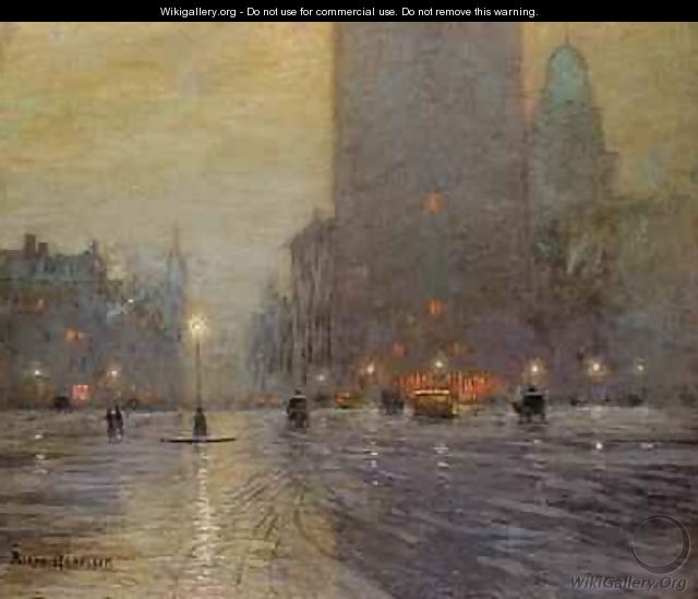 Madison Square Rainy Night - Lowell Birge Harrison