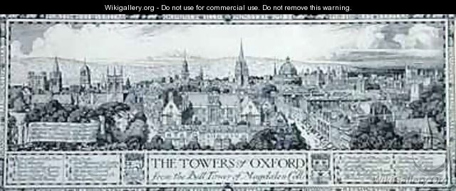 The Towers of Oxford from the Bell Tower of Magdalen College - Edmund Hart