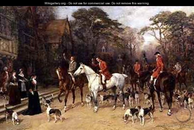 The Meet at the Manor House - Heywood Hardy