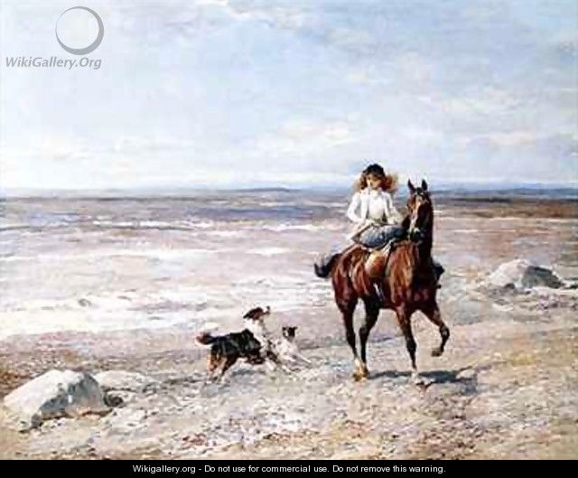Pony Ride on the Beach - Heywood Hardy