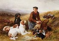 A Young Gillie With Setters and Dead Game - James Hardy Jnr