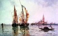Fishing boats near San Giorgio Maggiore Venice - Thomas Bush Hardy