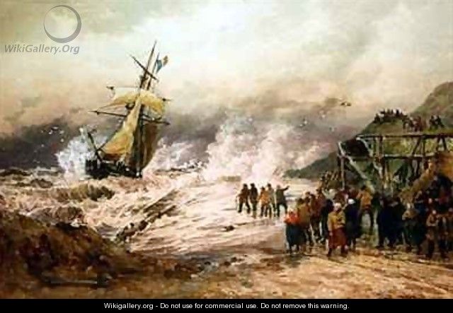 Shipwrecked at Boulogne - Thomas Bush Hardy