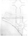 Site plan of scheme I Hampton Court - Nicholas Hawksmoor