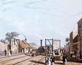 Liverpool and Manchester Railway Taking water at Parkside - Daniel and Robert Havell