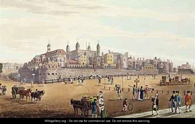 View of the Tower of London and the Mint - Robert the Elder Havell