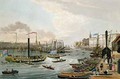 A View of London Bridge and the Custom House with the Margate Steam Yachts - Robert the Elder Havell