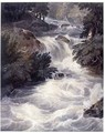Waterfall at Ambleside seen through a window - William Havell
