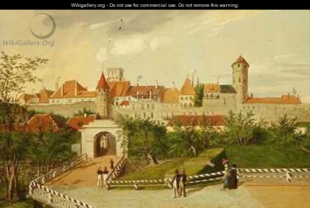 A View of the Small Coast Gate with Hattorpe and Stolting Towers Tallinn - Johannes Hau