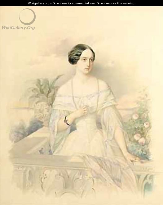 Portrait of Grand Duchess Olga Nikolaevna - Vladimir Ivanovich Hau
