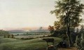 Sunrise Flatbush and the Ocean from the Greenwood Cemetery Long Island New York - George Harvey