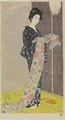 Woman in a Summer Kimono - Goyo Hashiguchi