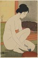Woman Bathing Taisho era - Goyo Hashiguchi