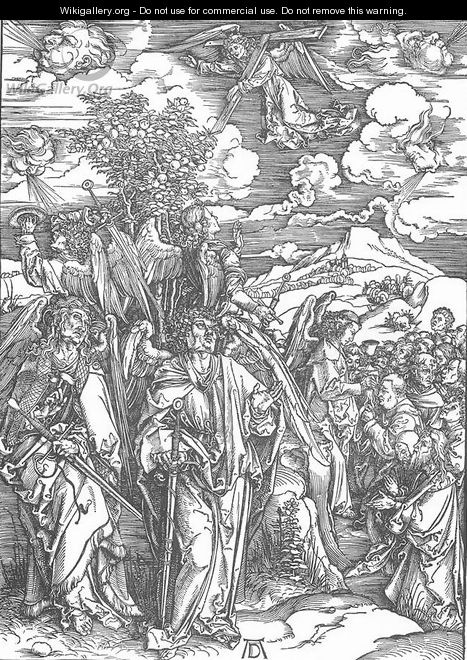 The Revelation of St John 6. Four Angels Staying the Winds and Signing the Chosen - Albrecht Durer