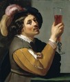 Young Man Drinking a Glass of Wine - Jan Van Bijlert