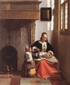 Woman Peeling Apples - Pieter De Hooch