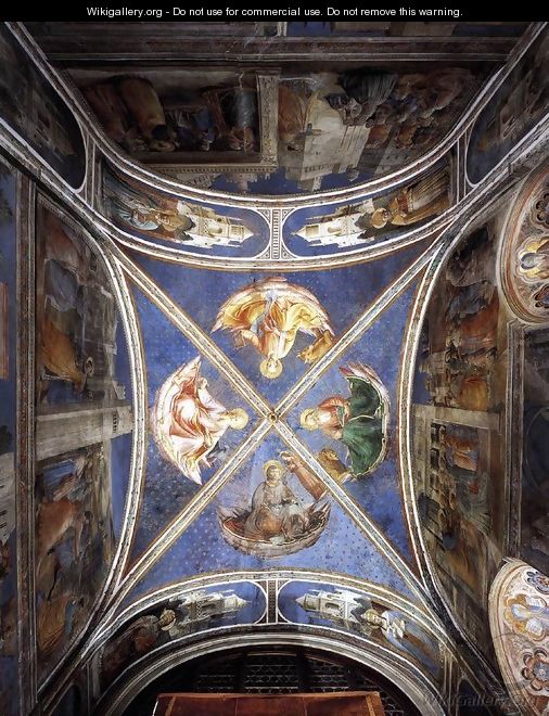 View of the chapel vaulting - Fra (Guido di Pietro) Angelico