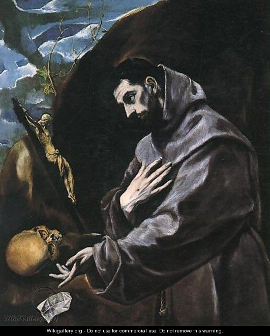St Francis Praying - El Greco (Domenikos Theotokopoulos)