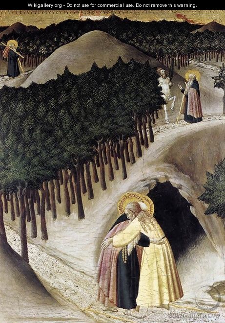 St Anthony Goes in Search of St Paul the Hermit - Master of the Osservanza
