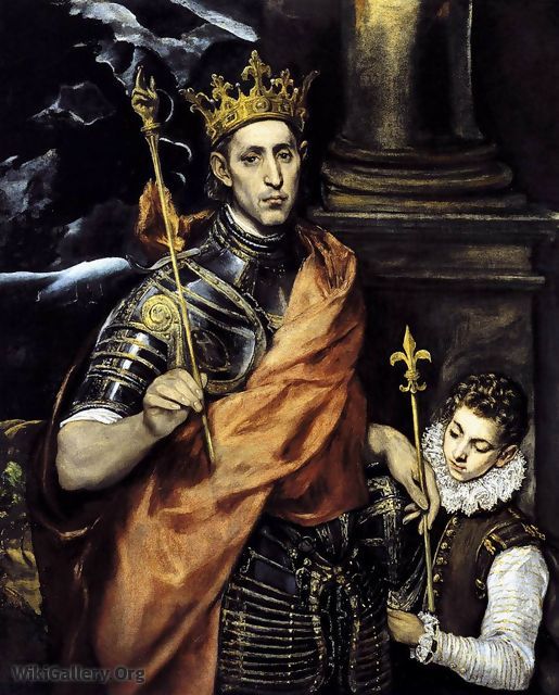 St Louis, King of France, with a Page - El Greco (Domenikos Theotokopoulos)