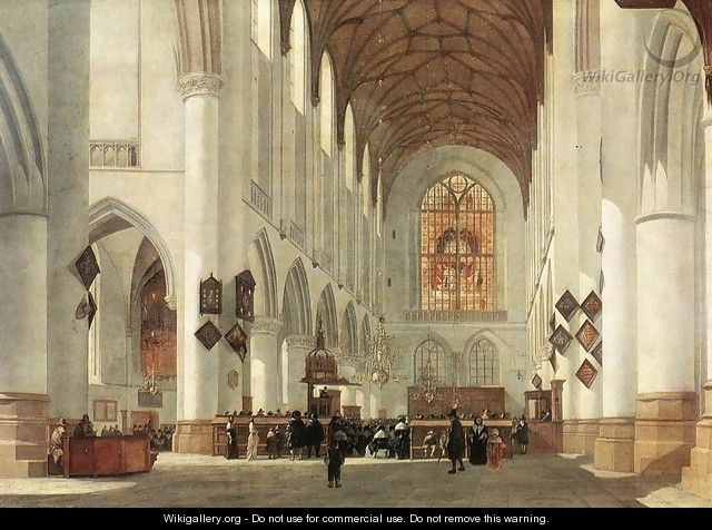 Interior of the St Bavo Church at Haarlem - Gerrit Adriaensz Berckheyde