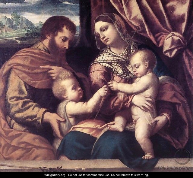 Holy Family - Moretto Da Brescia