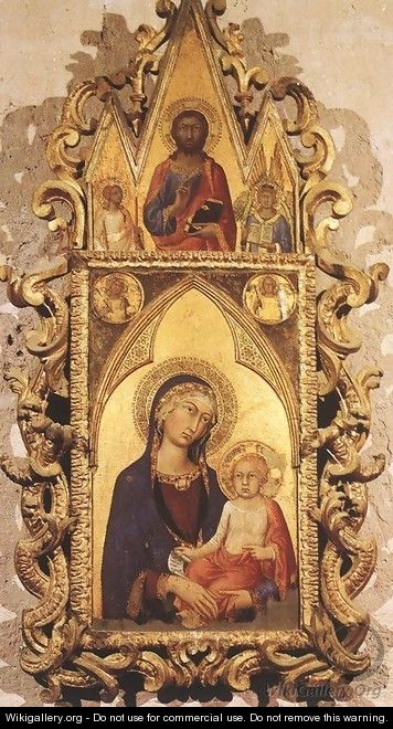 Madonna and Child with Angels and the Saviour - Simone Martini
