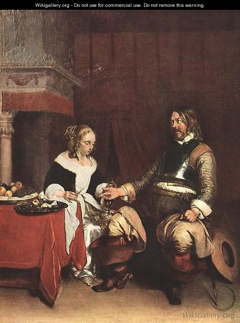 Man Offering a Woman Coins - Gerard Terborch