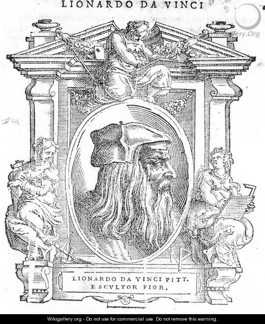 Portrait of Leonardo da Vinci - Italian Unknown Master