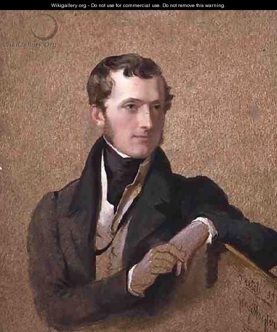 Portrait of Viscount Mahon 1805-75 later fifth Earl Stanhope - Sir George Hayter